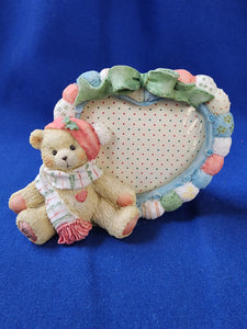 Cherished Teddies "Bear with Scarf, Frame"