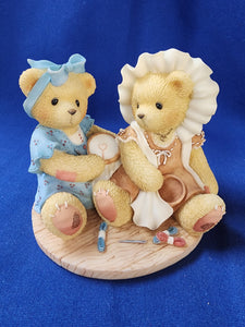 Cherished Teddies "Justine and Janice - Sisters And Friendship Are Crafted With Love"