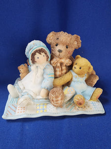 Cherished Teddies "Elmer and Friends - Friends Are The Thread That Holds The Quilt Of Life Together"