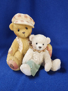 Cherished Teddies "Bailey and Friend - The Only Thing More Contagious Than A Cold Is A Best Friend"