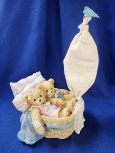 Cherished Teddies "Couple In Laundry Basket, Musical"