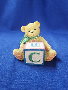 Cherished Teddies "Bear With C Block"