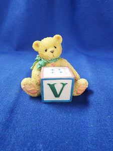 Cherished Teddies "Bear With V Block"