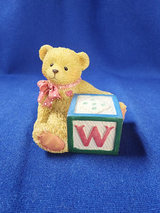 Cherished Teddies "Bear With W Block"