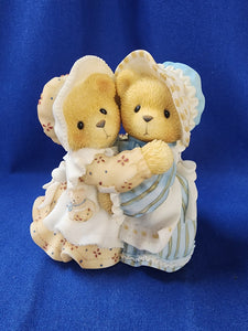 Cherished Teddies "Haley and Logan - Sisters And Hugs Soothe The Soul"