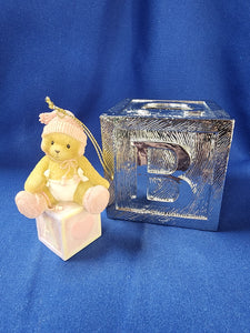 Cherished Teddies "Baby's 1st Ornament with Bank, Girl"