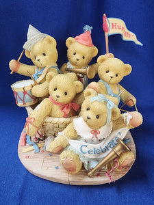 Cherished Teddies "Annie, Brittany, Colby, Danny and Ernie - Strike Up The Band And Give Five Cherished Years A Hand"