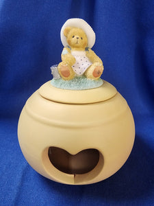 Cherished Teddies "Leah - Clay Pot Votive"