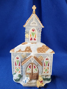 Cherished Teddies "Our Cherished Neighborhood - Winter Church Building"