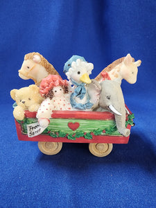 Cherished Teddies "Santa Express- Toy Car - Rolling Along With Friends And Smiles"