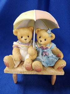 Cherished Teddies "Carter and Elsie - We're Friends Rain Or Shine"