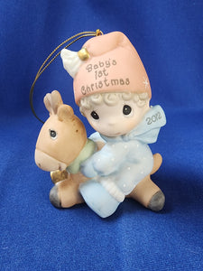 Precious Moments "Baby's First Christmas Ornament - 2012 Boy"