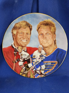 Sports Memorabilia "Bobby and Brett Hull Plate"