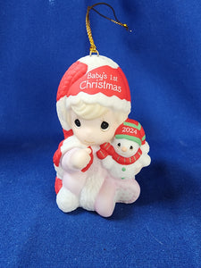 Precious Moments "Baby's First Christmas Ornament - 2024 Girl"