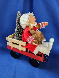 Byer's Choice Carolers "Toddler in Wagon (2024)"