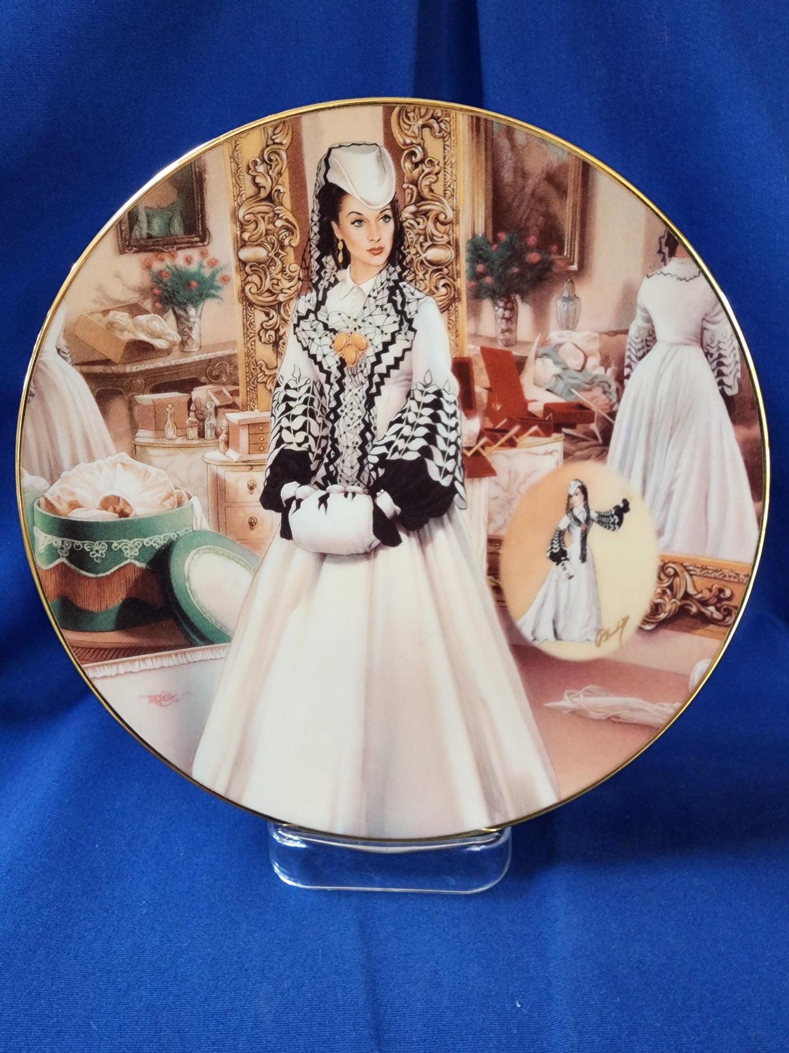 Gone With The Wind "The Black and White Bengaline Dress, Plate" Gone With The Wind "The Black and White Bengaline Dress, Plate"