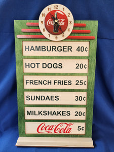 Coca-Cola "Menu Clock"