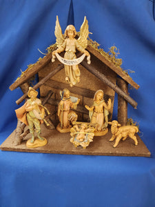 Fontanini "8pc Nativity, Italian Stable"