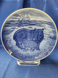 Bing & Grøndahl Plates "2019 Hippo with Young"