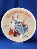 Norman Rockwell "Christmas (Rockwell Society) 1998 - Santa In The Subway, Plate"