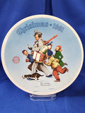 Norman Rockwell "Christmas (Rockwell Society) 1991 - Santa's Helper, Plate"