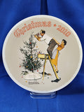 Norman Rockwell "Christmas (Rockwell Society) 2010 - Trimming The Tree, Plate"