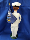 Byer's Choice Carolers "Navy Man With Flag (2025)"