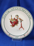 Norman Rockwell "Christmas (Hallmark) 1987 - Checking Up, Plate"