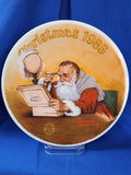 Norman Rockwell "Christmas (Rockwell Society) 1985 - Grandpa Plays Santa, Plate"