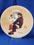 Norman Rockwell "Christmas (Rockwell Society) 1983 - Santa In The Subway, Plate"