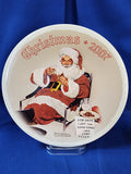 Norman Rockwell "Christmas (Rockwell Society) 2007 - Eating Milk And Cookies, Plate"