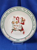 Norman Rockwell "Christmas (Hallmark) 1984 - Caught Napping, Plate"