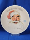 Norman Rockwell "Christmas (Rockwell Society) 1988 - Santa' Claus, Plate"