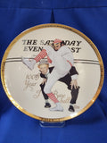 Sports Plates "Baseball - Saturday Evening Post Cover Series, 100th Year Of Baseball"