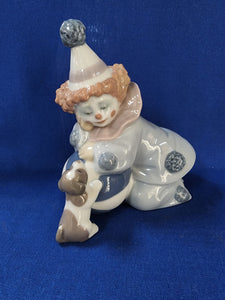 Lladro "Pierrot with Puppy and Ball"