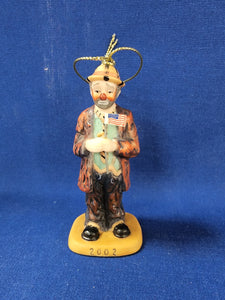 Emmett Kelly, Jr. Figurines "God Bless America Dated 2002 Ornament"