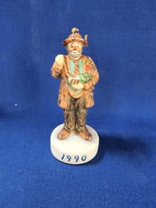 Emmett Kelly, Jr. Figurines "With Presents Dated 1990 Ornament"