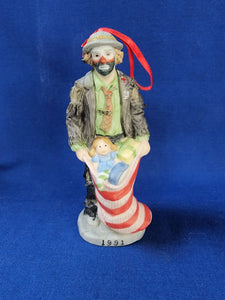 Emmett Kelly, Jr. Figurines "Dated 1991 Ornament"