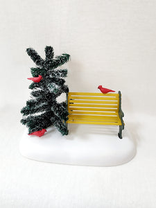 Department 56 General Accessories "Cardinal Christmas Bench"