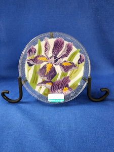 Peggy Karr Glass "Wild Iris Plate 6 inch"