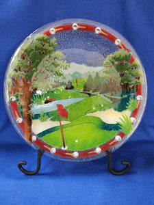 Peggy Karr Glass "Golf Plate 11 inch"