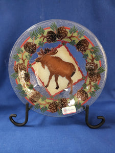 Peggy Karr Glass "Lodge Bowl - Moose 9 inch"