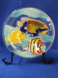 Peggy Karr Glass "Tropical Fish Bowl 9 inch"