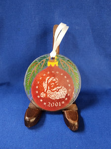 Peggy Karr Glass "Dated 2001 Ornament"