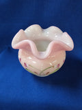 Fenton "Tulip Scroll Rosalene Rose Bowl"