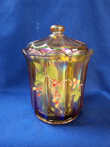 Fenton "Berries on Autumn Gold Candy Box"