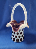 Fenton "Violet Opalescent Coin Dot Basket"