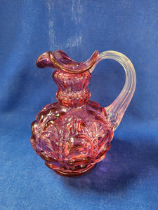 Fenton "Cranberry Beaded Ewer"