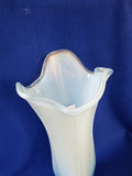 Fenton "Aquamarine Opalescent Stretch Handkerchief Vase"
