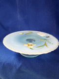 Fenton "Sand Petals on Aquamarine Opalescent Stretch Candleplate"